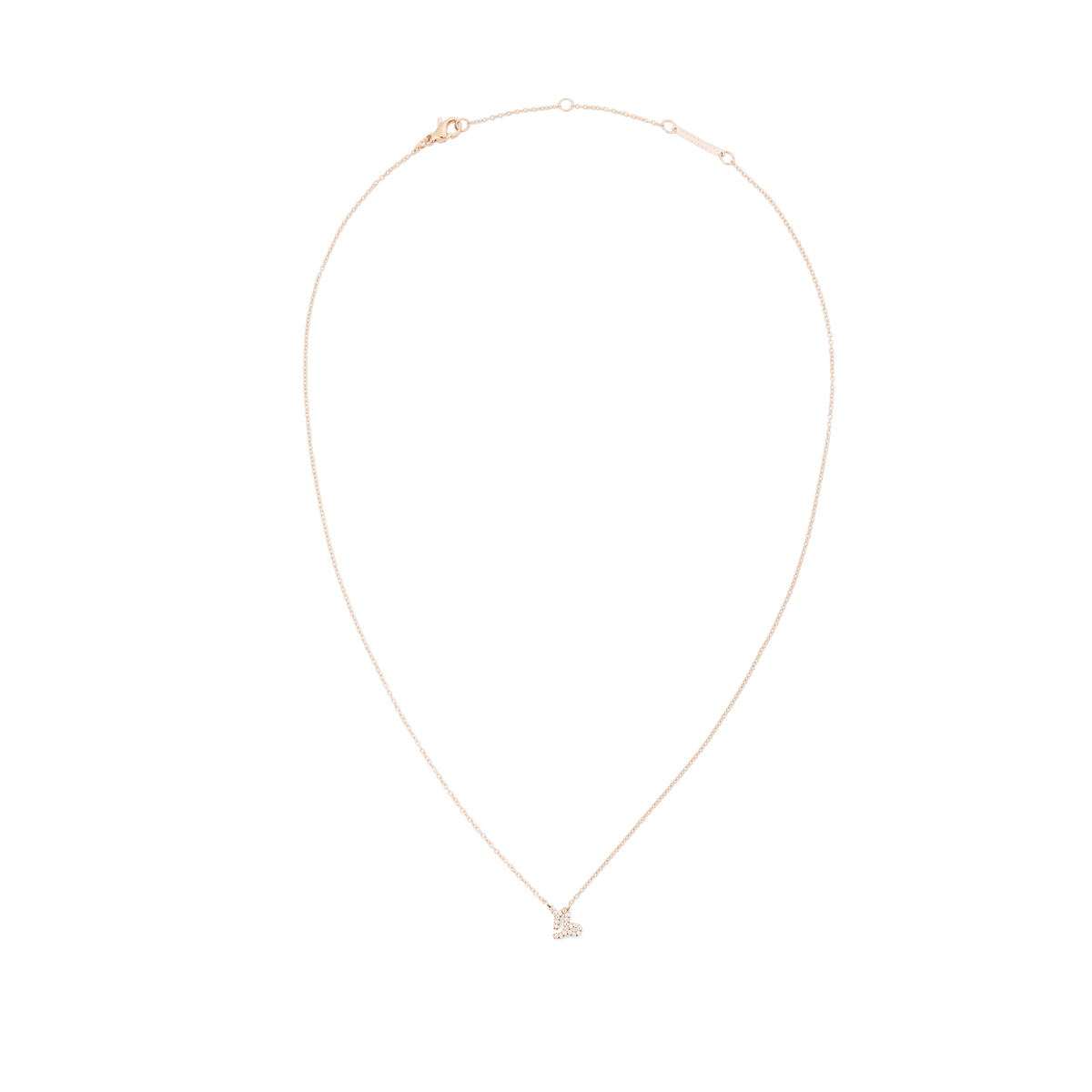 Crystal Zodiac Chain Necklace Rose Gold