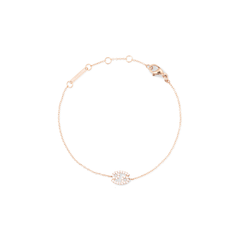 Crystal Zodiac Chain Bracelet Rose Gold