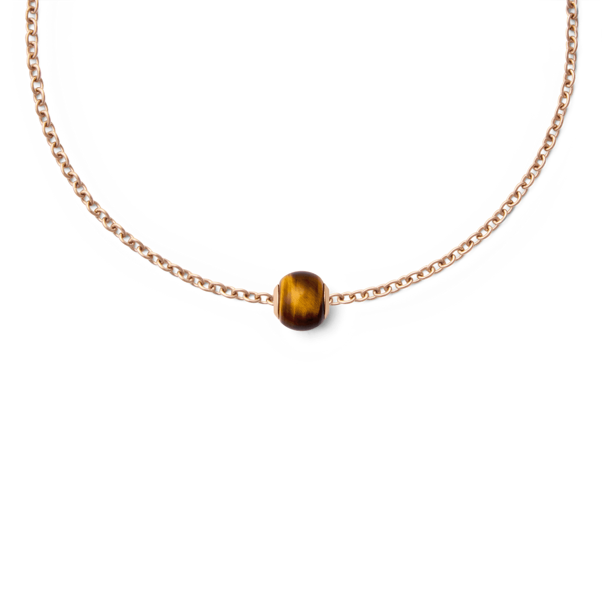 Tiger eye Orb Rose Gold charm