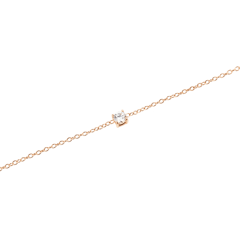 Mirelle Solitaire Bracelet Rose Gold