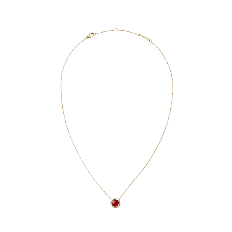 Audrey Necklace Red Agathe Gold
