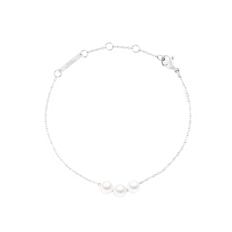 Pearl Trio Bracelet Silver