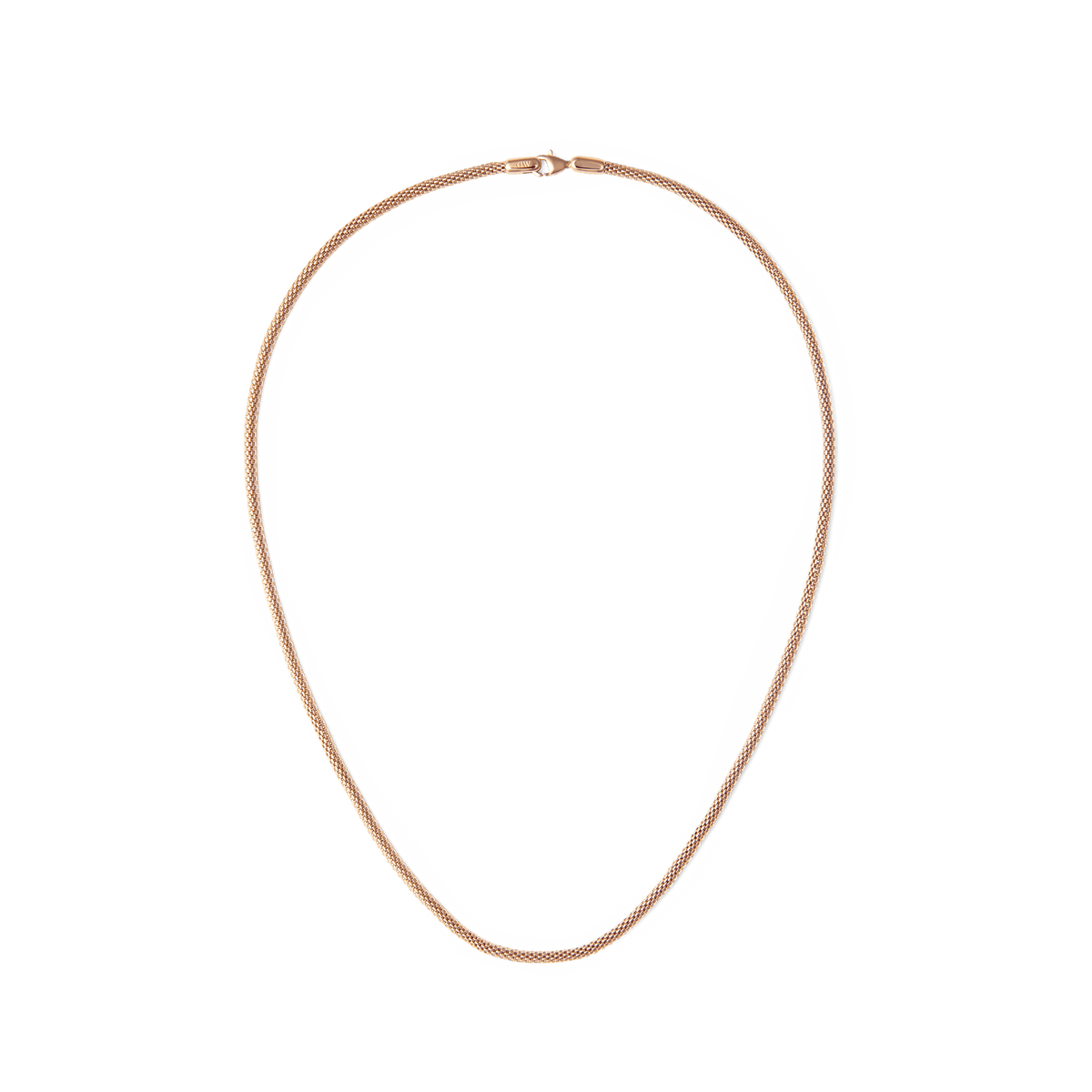 Tide Mesh Necklace Rose Gold 2.8