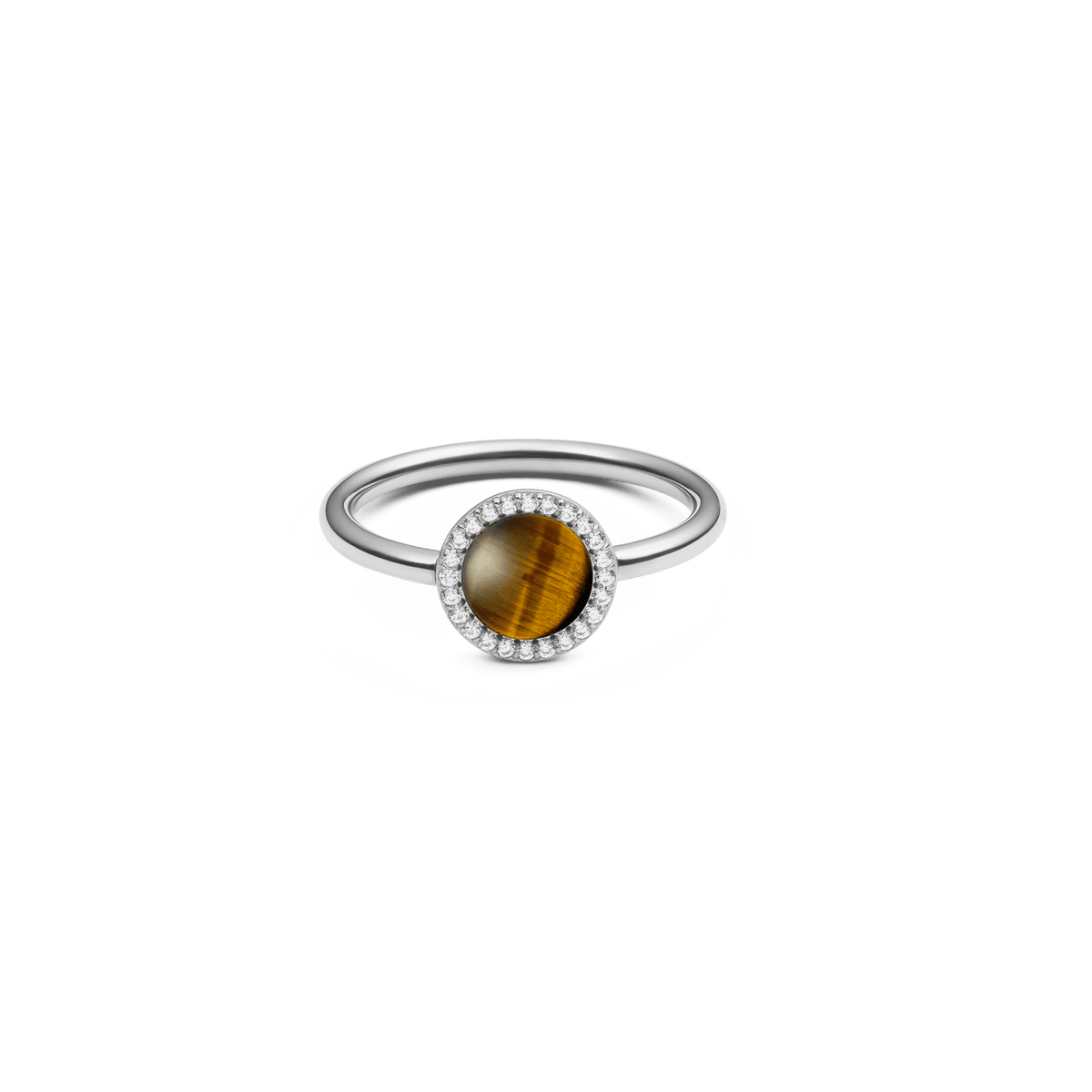 Audrey Ring Tiger Eye Silver