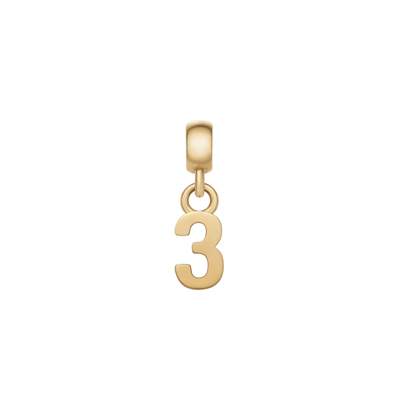 Number Charm Gold
