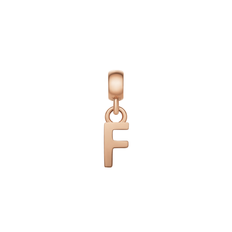 Letter Charm Rose Gold