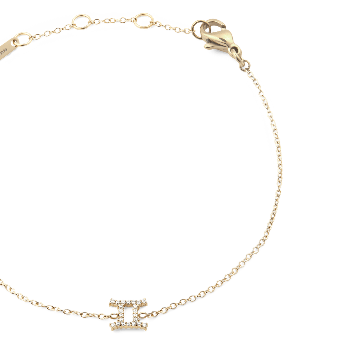 Crystal Zodiac Chain Bracelet Gold