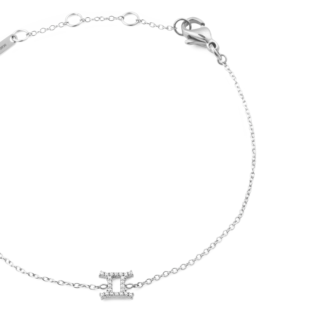 Crystal Zodiac Chain Bracelet Silver