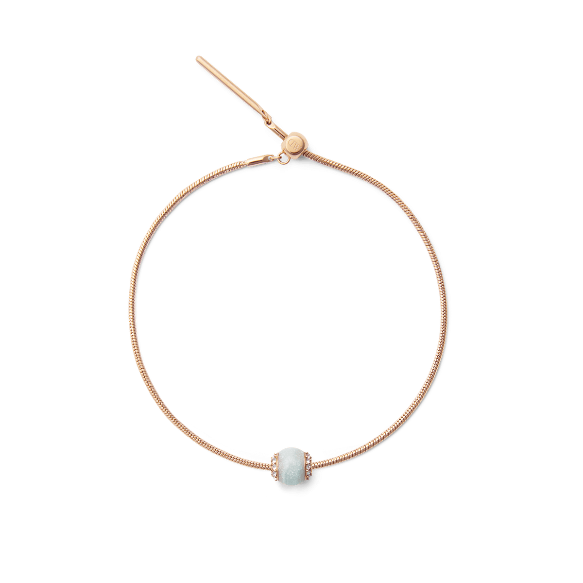 Amazonite Crystal Orb Rose Gold Charm