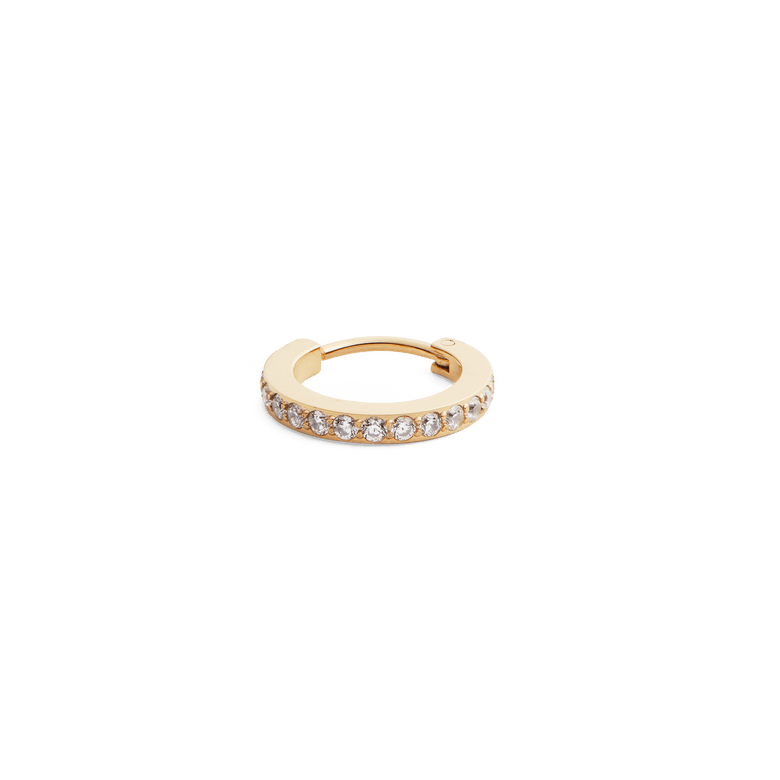 Crystal Hoop Earring Gold