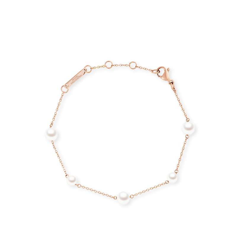 Pearl Step Bracelet Rose Gold