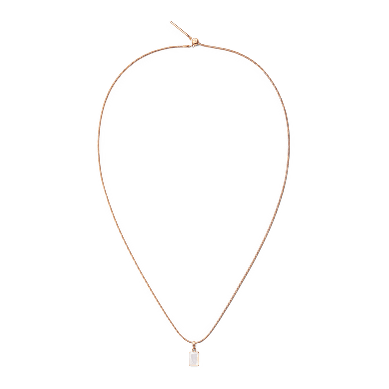 Mother of Pearl Octagon Rose Gold Charm