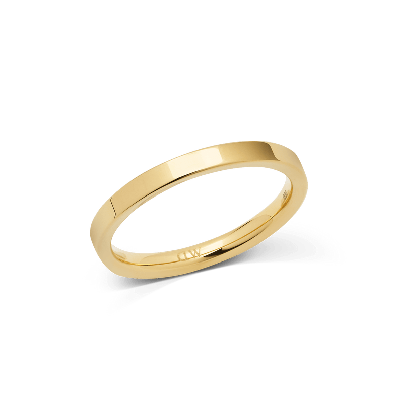 Line Ring Polished Gold 2.5mm