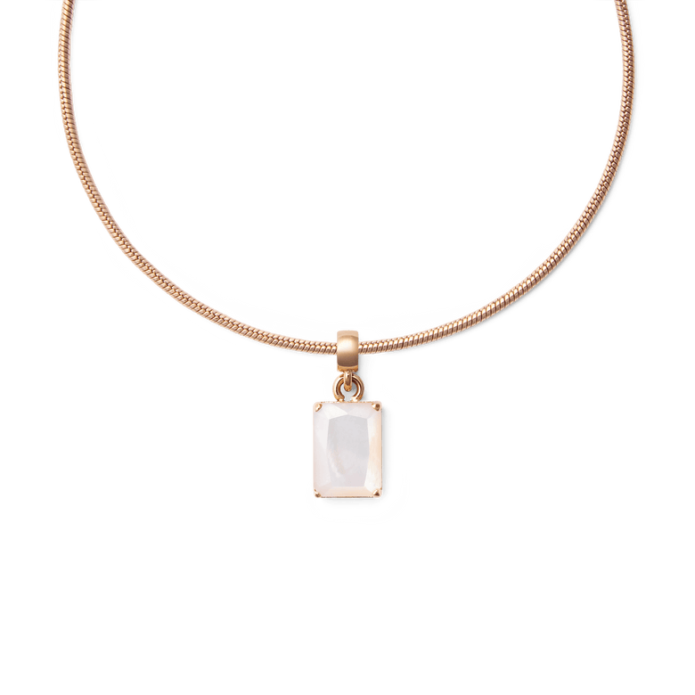 Mother of Pearl Octagon Rose Gold Charm