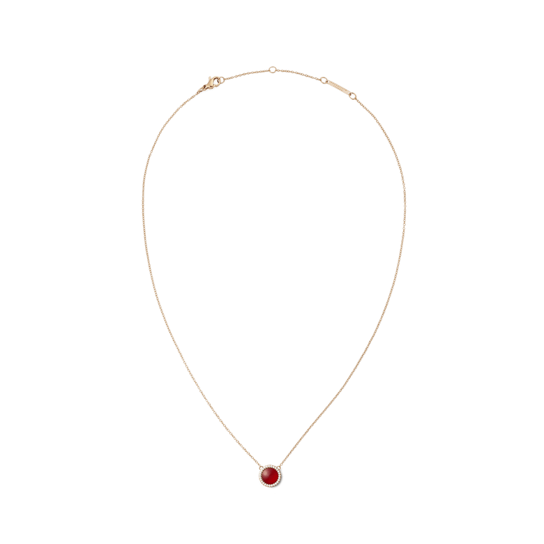 Audrey Necklace Red Agathe Rose Gold