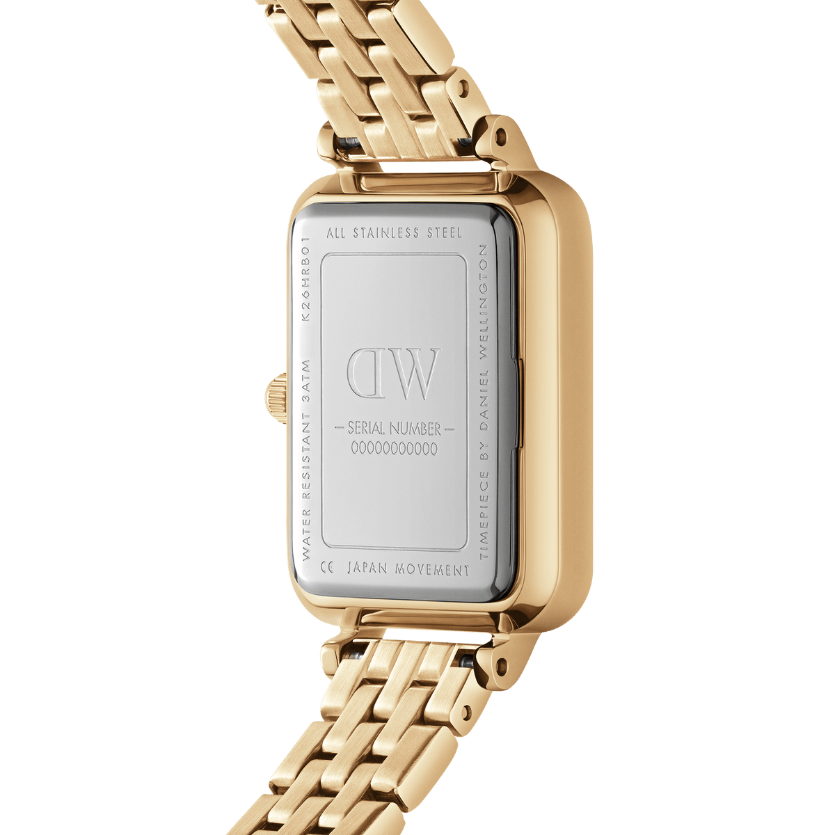 Quadro Roman Numerals 5 Link Gold DW