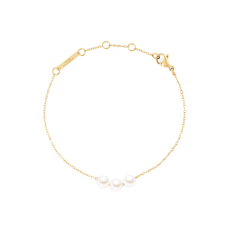 Pearl Trio Bracelet Gold