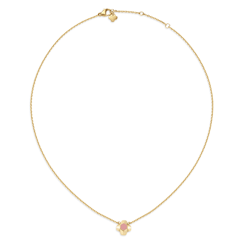 North Star Necklace 1 Small Apricot Enamel Gold