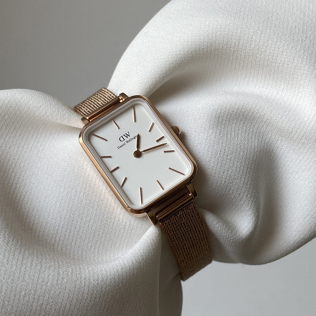 Quadro Square watch in rose gold for women DW - Main Image