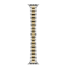 Daniel Wellington Smartwatch Iconic Link two-tone strap, a three-link bracelet in polished and brushed silver and gold stainless steel.