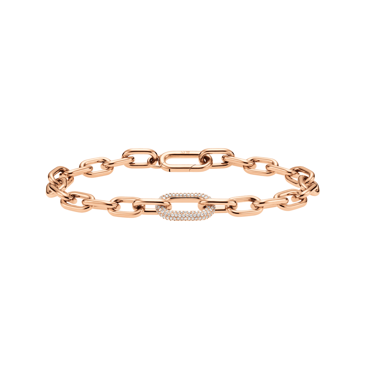 Crystal Link Bracelet Rose Gold - Main Image