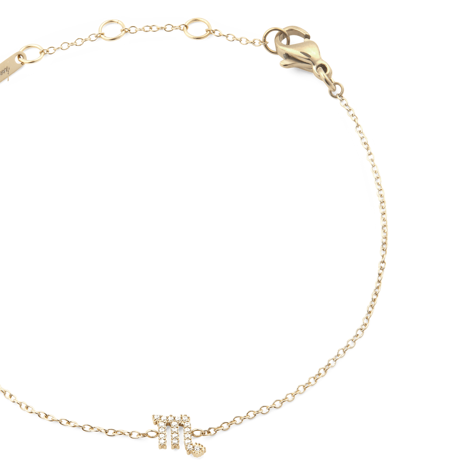 Crystal Zodiac Chain Bracelet Gold