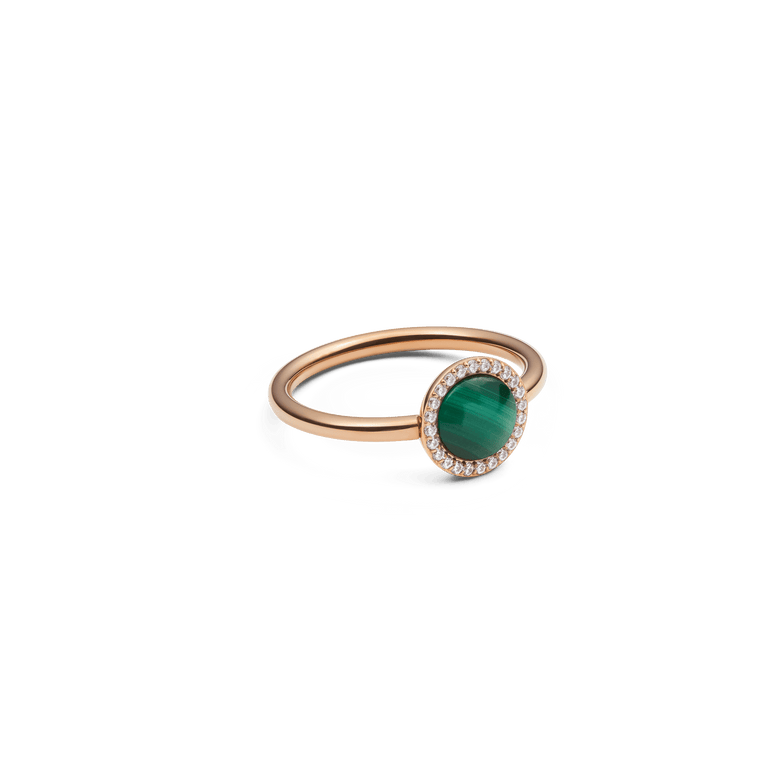 Audrey Ring Malachite Rose Gold