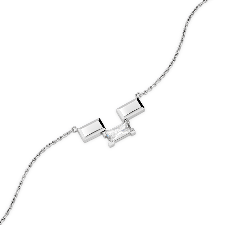Bric Bracelet Crystal Silver