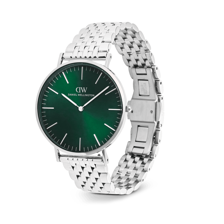 Classic 7-Link Emerald Silver