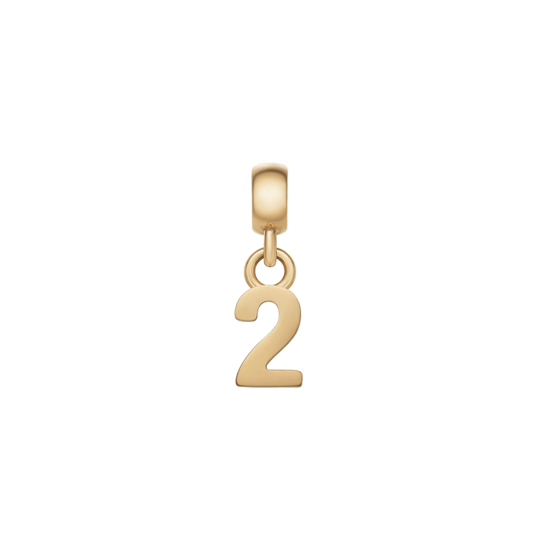 Number Charm Gold