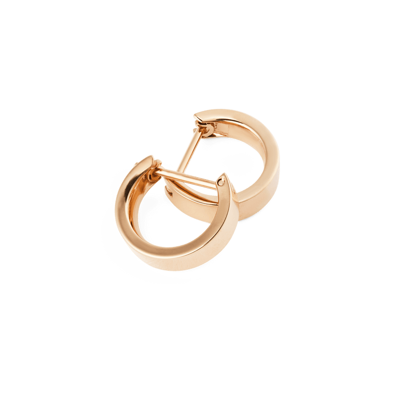 Line Earrings Polished Rose Gold 3.5mm