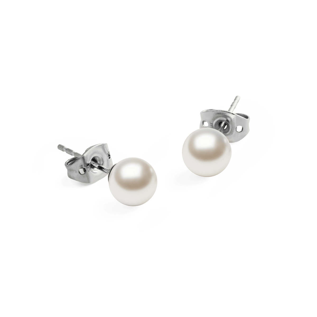 Pearl Stud Earring Silver