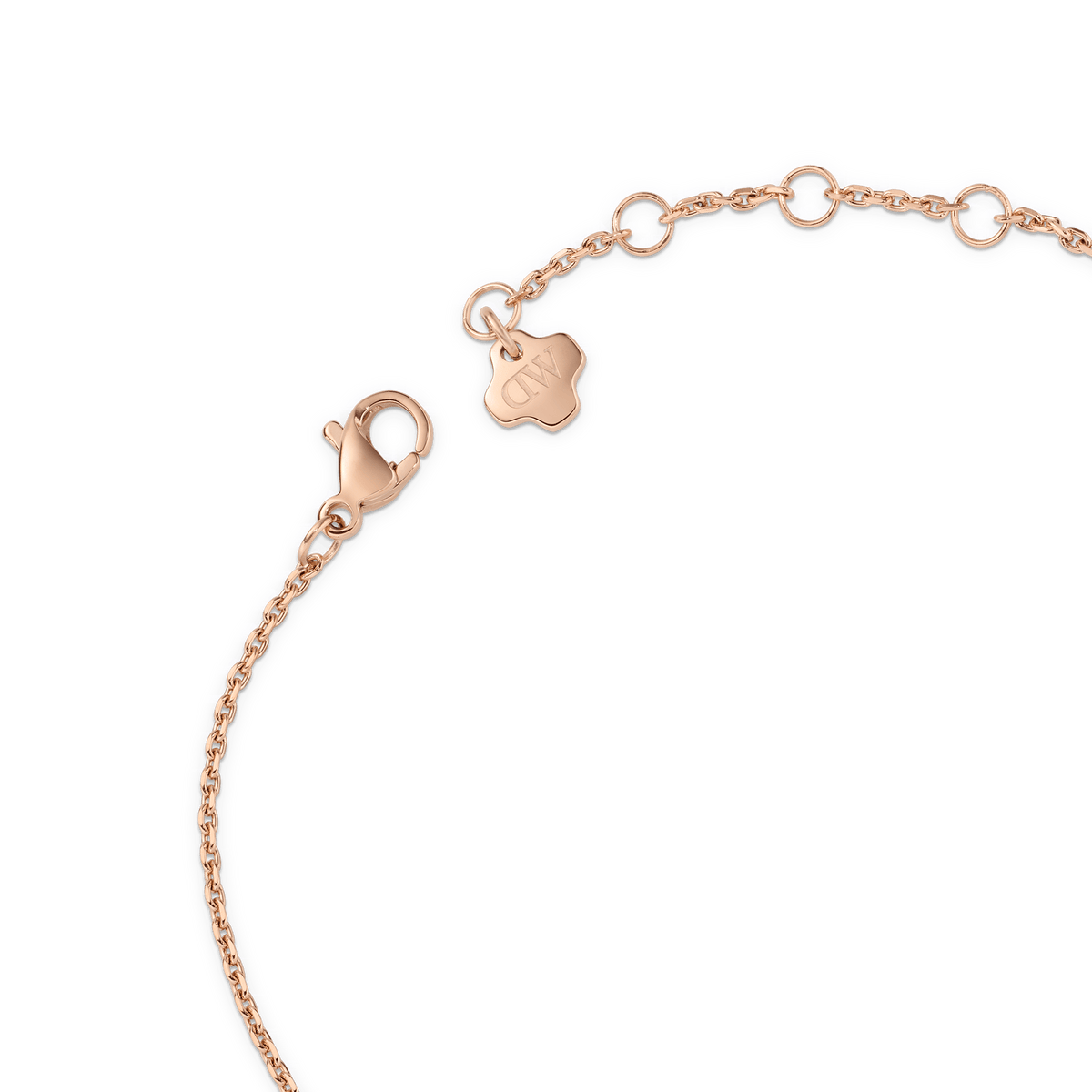 North Star Bracelet 1 Small White Enamel Rose Gold