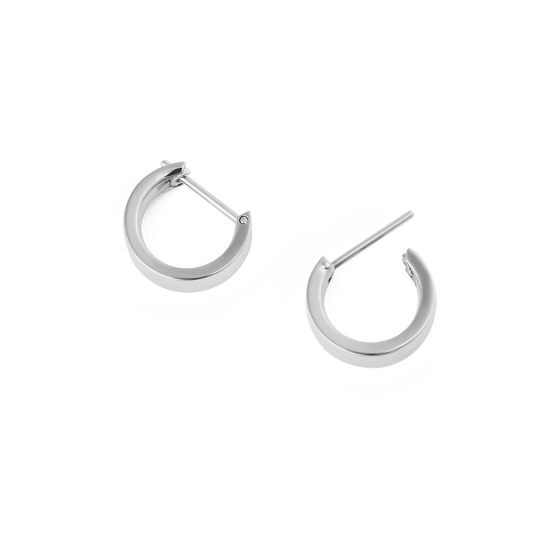 Line Earrings Polished Silver 3.5mm