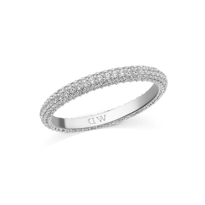 Pavé Ring Silver 3 mm