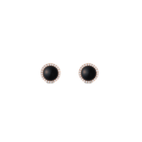 Audrey Earrings Black Agathe Rose Gold