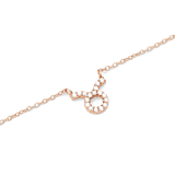Crystal Zodiac Chain Necklace Rose Gold