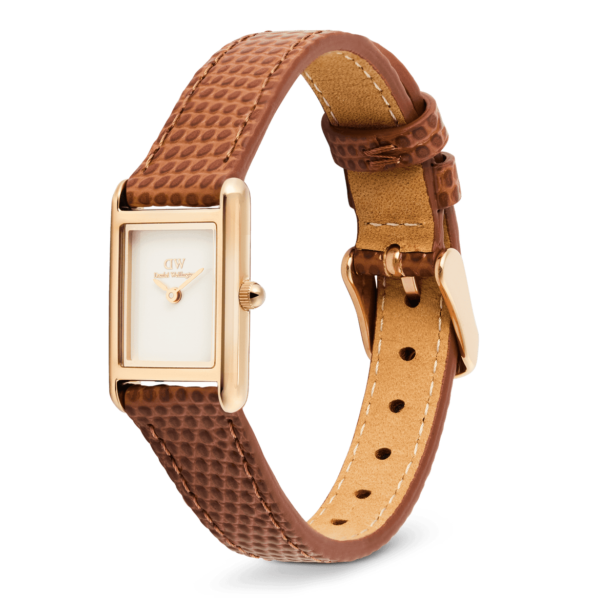 Bound Mini Light Brown Lizard Rose Gold