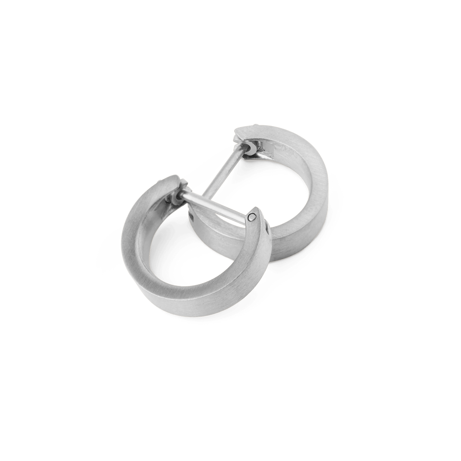 Line Earrings Brushed Silver 3.5mm