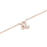 Crystal Zodiac Chain Necklace Rose Gold