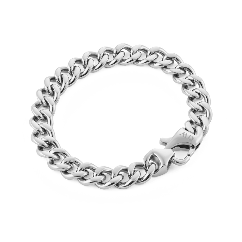 Ellipse Cuban Chain Bracelet Silver