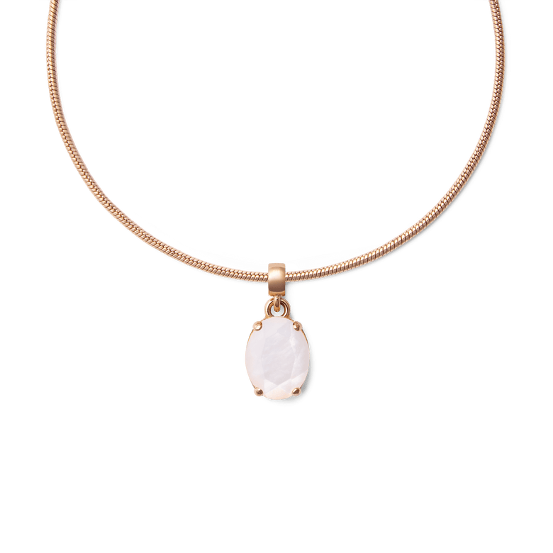 Mother of Pearl Oval Rose Gold Charm