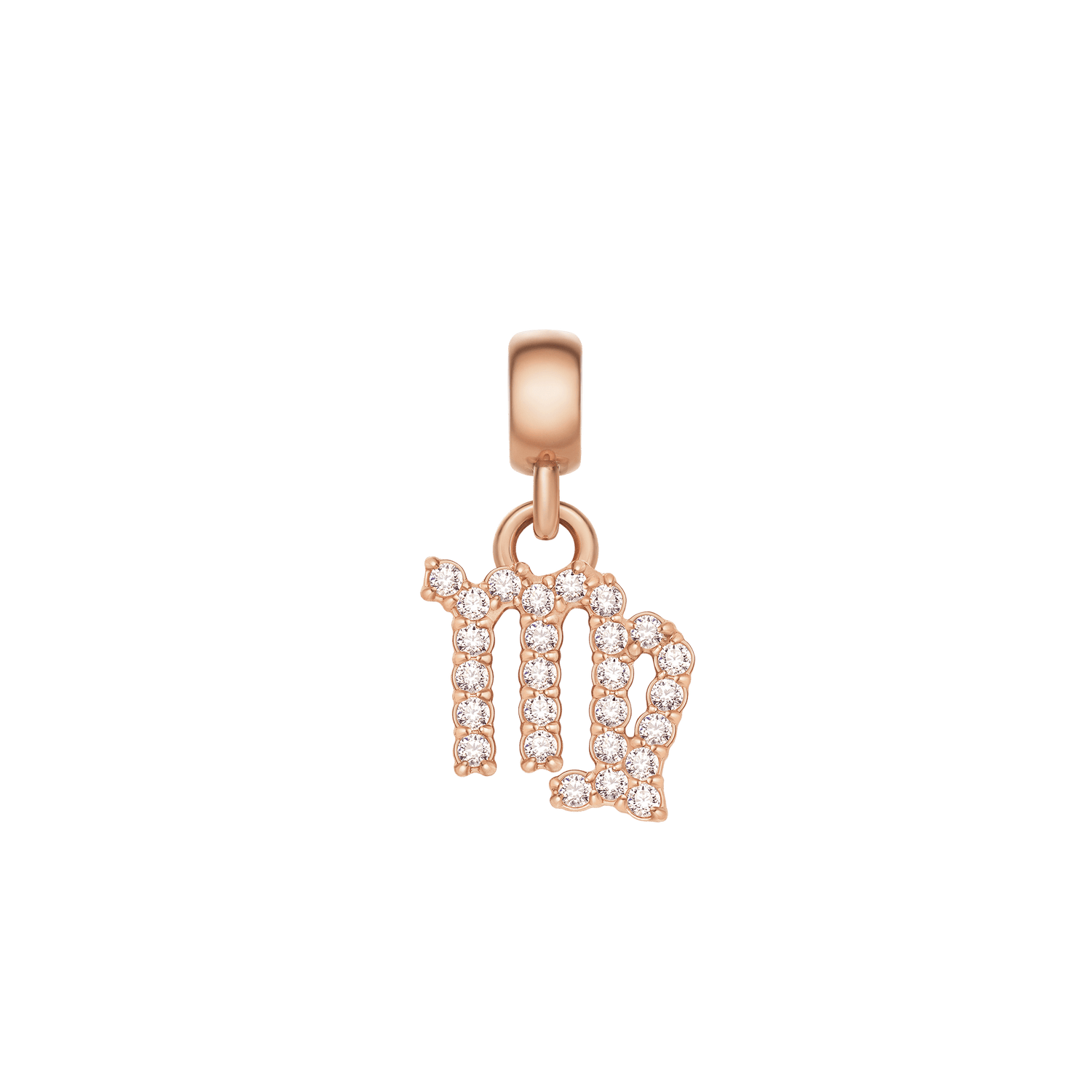 Crystal Zodiac Charm Rose Gold