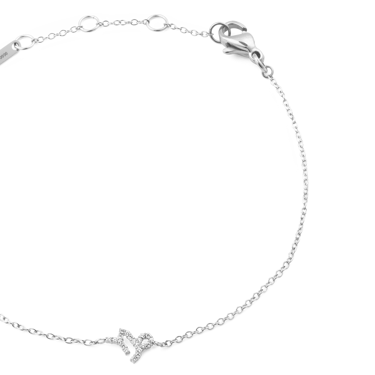 Crystal Zodiac Chain Bracelet Silver