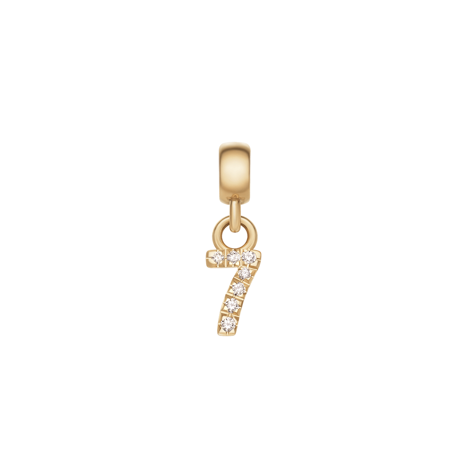 Crystal Number Charm Gold