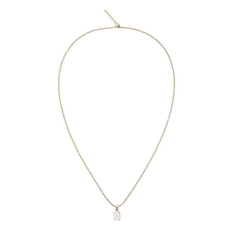 Mother of Pearl Oval Gold Charm