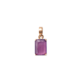 Amethyst Octagon Rose Gold Charm