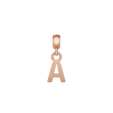 Letter Charm Rose Gold