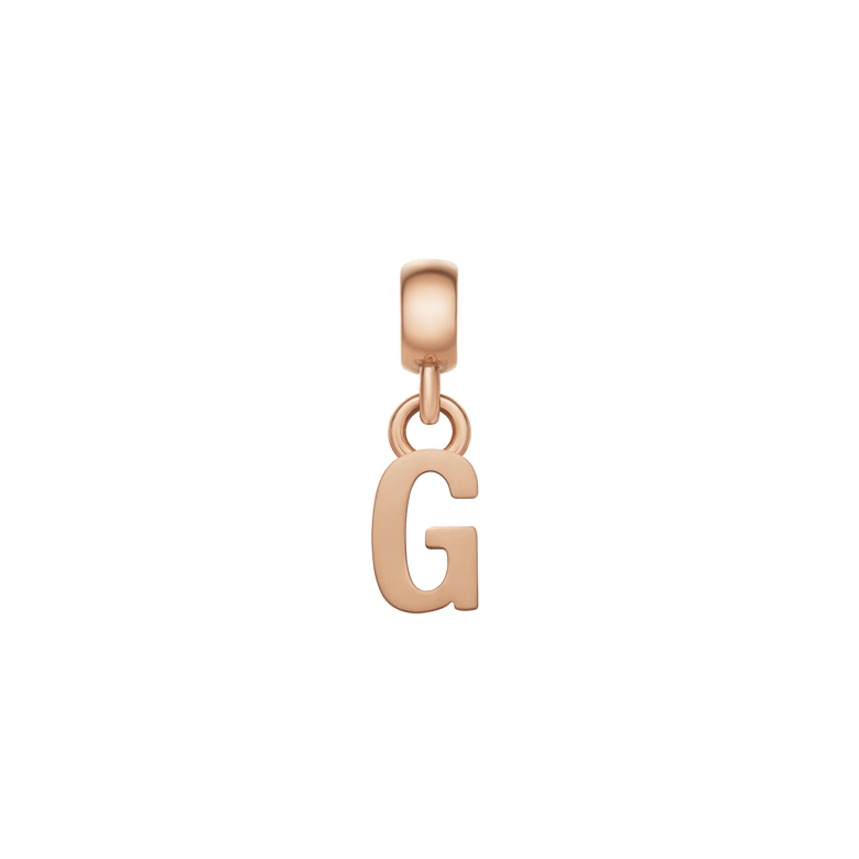 Letter Charm Rose Gold
