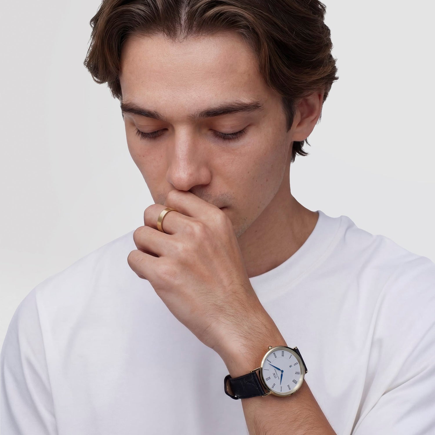 Line Ring Brushed Gold 4.5mm